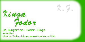 kinga fodor business card